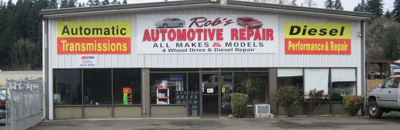 Rob's Automotive Repair Center storefront at 11955 SE Hwy 212 in Clackamas, Oregon